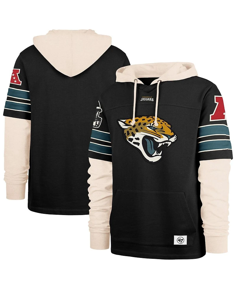 '47 Brand Men's Black Jacksonville Jaguars Split Zone Cornerback Duo Hoodie
