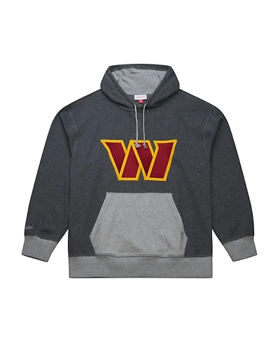 Mitchell & Ness Men's Heather Black Washington Commanders Legacy Collection Raglan Fleece Hoodie