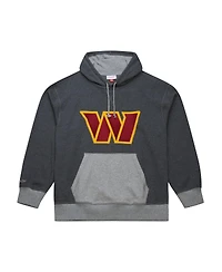 Mitchell & Ness Men's Heather Black Washington Commanders Legacy Collection Raglan Fleece Hoodie