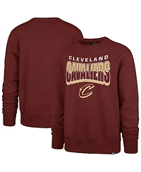 '47 Brand Men's and Women's Wine Cleveland Cavaliers Brush By Headline Crewneck Sweatshirt