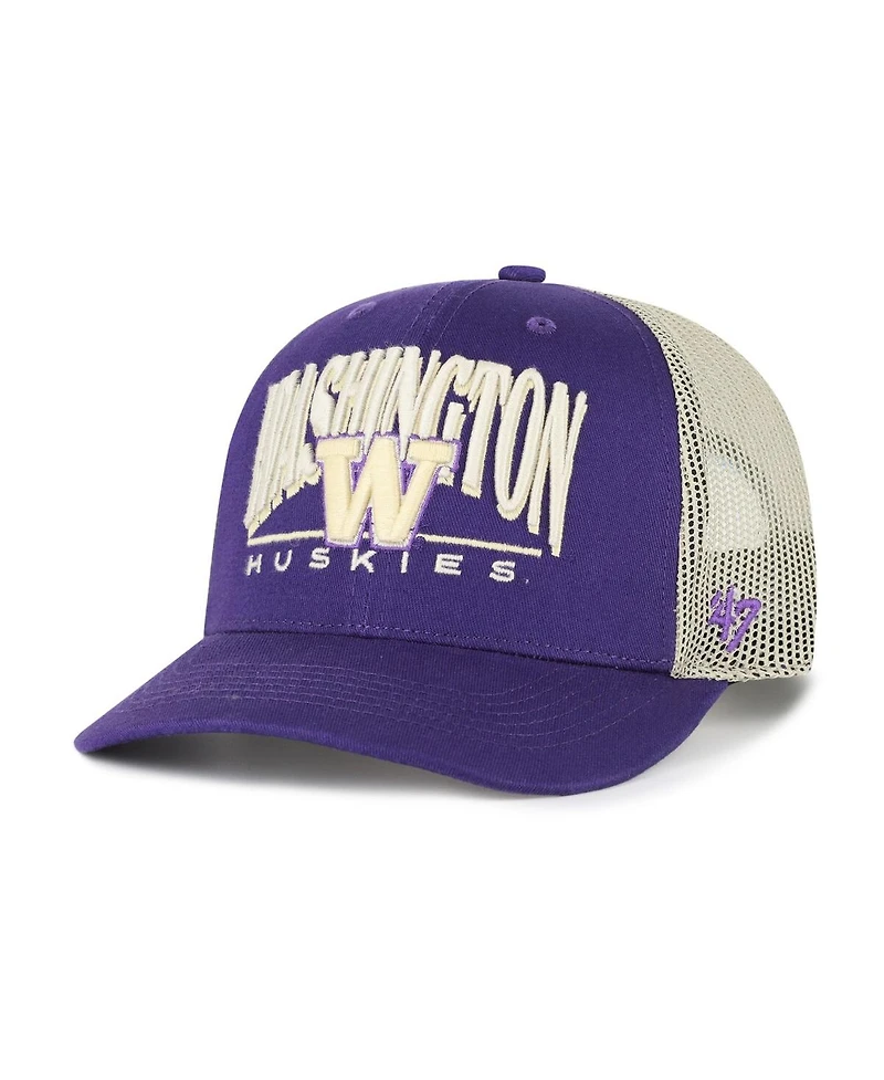 '47 Brand Men's Purple Washington Huskies Arid Adjustable Trucker Hat