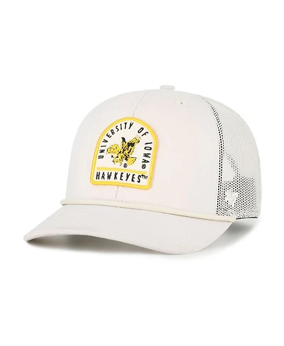 '47 Brand Men's and Women's Cream Iowa Hawkeyes Core Inline Gravestone Adjustable Trucker Hat