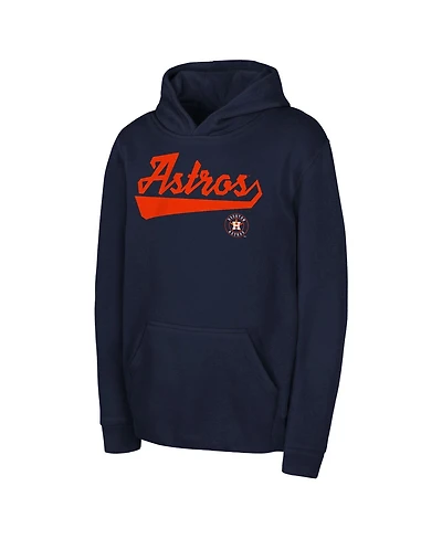 Outerstuff Big Boys and Girls Navy Houston Astros Tailor Made Fleece Pullover Hoodie