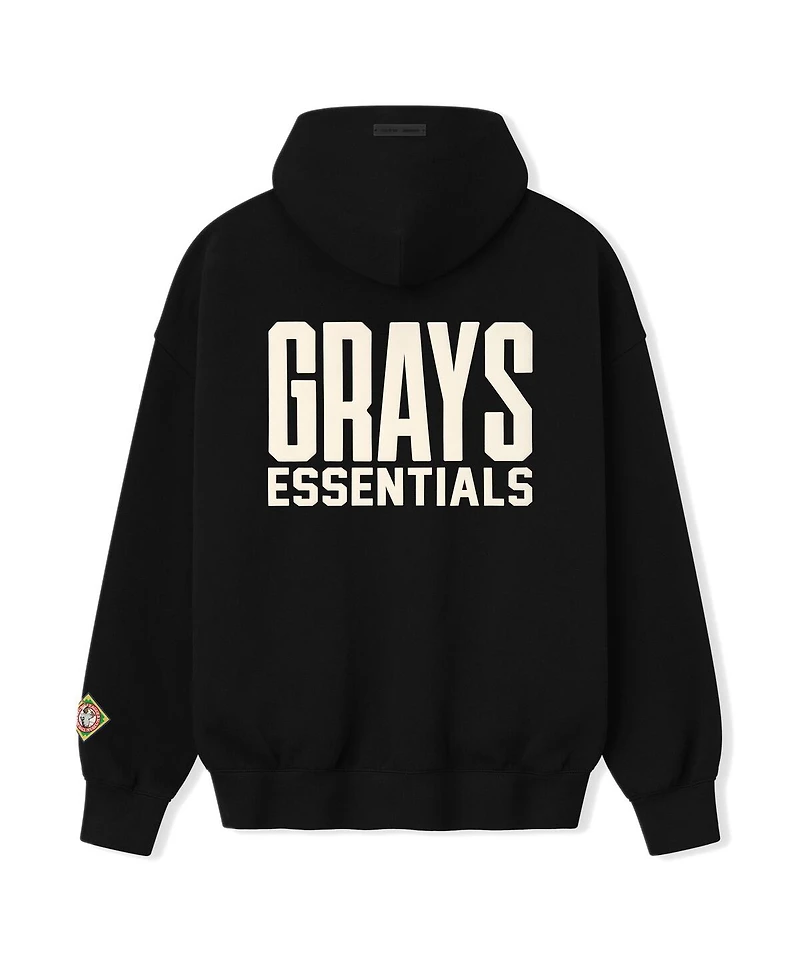 Fear of God Men's Black Homestead Grays Negro Leagues Baseball Museum Fleece Pullover Hoodie