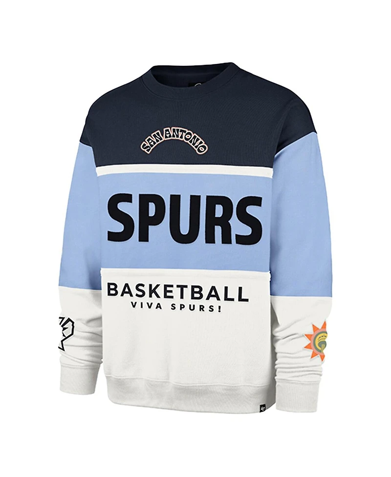 '47 Brand Men's and Women's Blue San Antonio Spurs 2024/25 City Edition On Five Maximalist Pullover Sweatshirt
