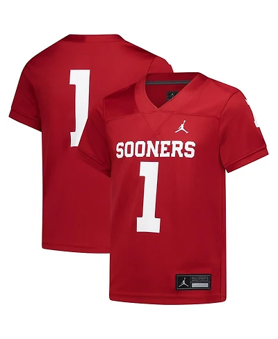 Jordan Preschool 1 Crimson Oklahoma Sooners Untouchable Replica Football Jersey