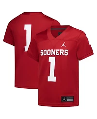 Jordan Preschool 1 Crimson Oklahoma Sooners Untouchable Replica Football Jersey