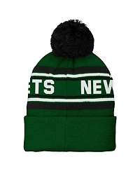 Outerstuff Preschool Green New York Jets Jacquard Cuffed with Pom Knit Hat