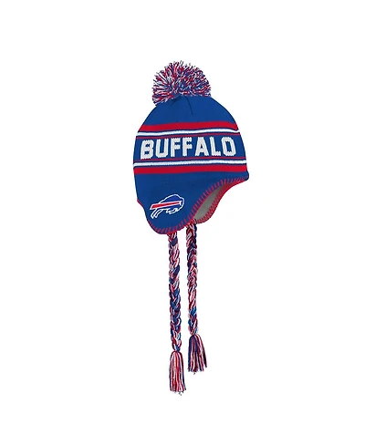 Outerstuff Big Boys and Girls Royal Buffalo Bills Jacquard Tassel with Pom Knit Hat