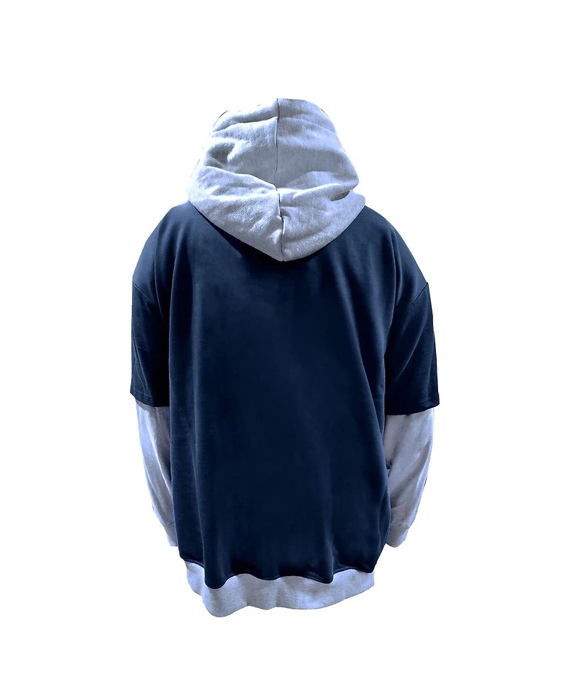 Fanatics Men's Navy/Heather Gray Dallas Cowboys Big Tall Twofer Pullover Hoodie