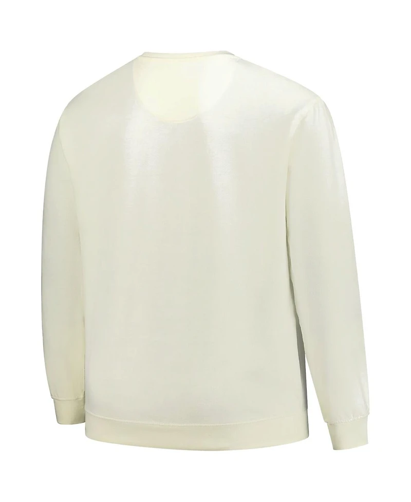 Profile Men's Cream Washington Commanders Big Tall Fleece Sweatshirt