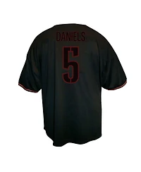 Fanatics Men's Jayden Daniels Black Washington Commanders Big Tall Baseball Button-Up Shirt