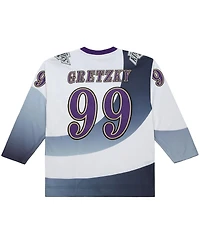 Mitchell & Ness Men's Wayne Gretzky White Los Angeles Kings Big Tall 1995-96 Blue Line 2.0 Jersey