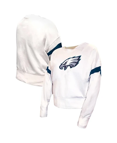 Fanatics Women's White Philadelphia Eagles Plus Fleece Pullover Sweatshirt