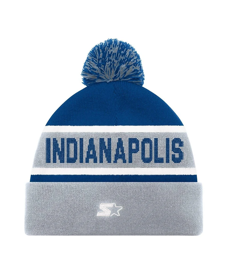 Starter Men's and Women's Gray Indianapolis Colts Cuffed with Pom Knit Hat