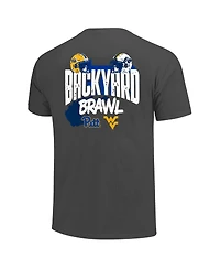 Image One Men's Charcoal Pitt Panthers vs. West Virginia Mountaineers Backyard Brawl Comfort Colors T-Shirt