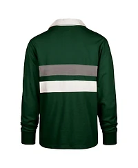 '47 Brand Men's Green Michigan State Spartans Clubhouse Knox Thames Long Sleeve Rugby Polo Shirt