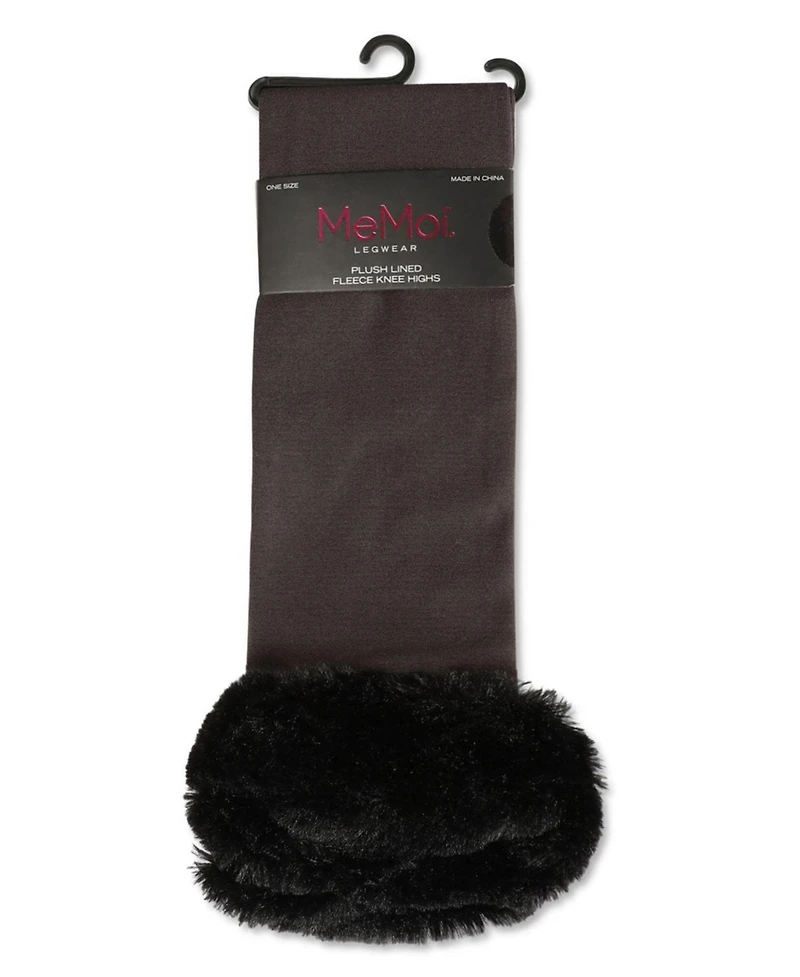 MeMoi Women's Plush Lined Furry Fleece Knee High Socks