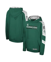 Colosseum Big Boys and Girls Green Michigan State Spartans Oht Military Appreciation Cyclone Digital Camo Pullover Hoodie
