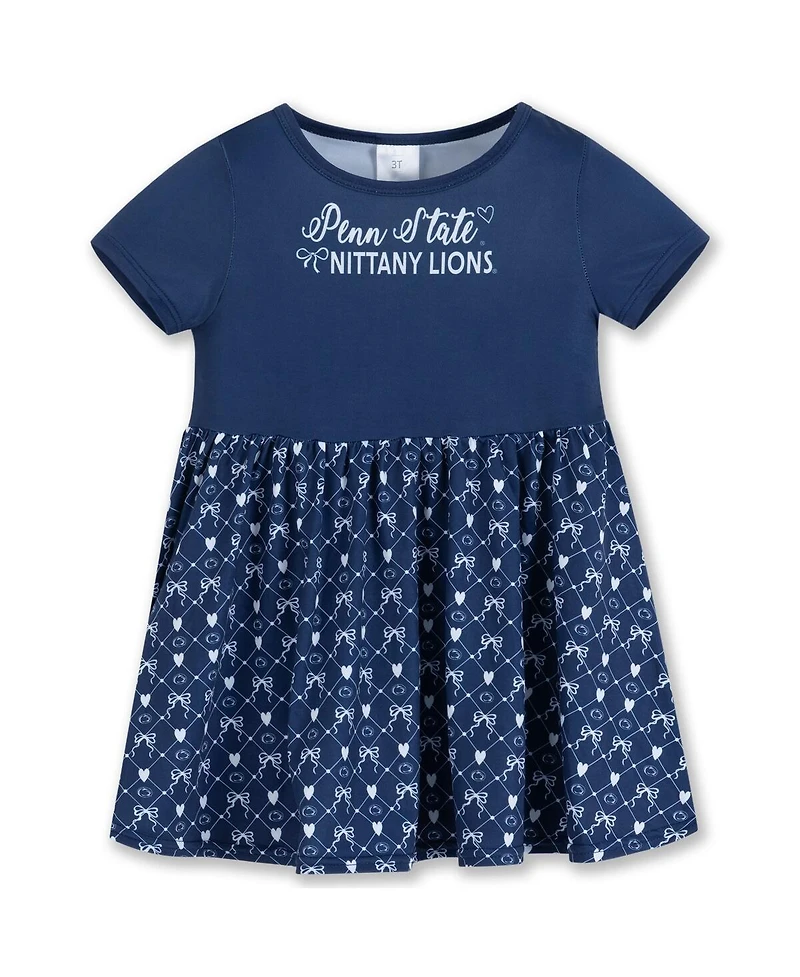 ZooZatz Girls Toddler Navy Penn State Nittany Lions Short Sleeve Dress