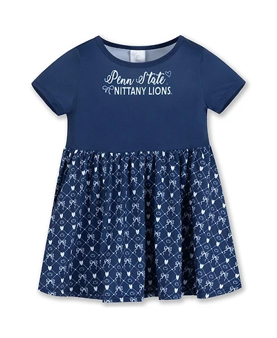 ZooZatz Girls Toddler Navy Penn State Nittany Lions Short Sleeve Dress