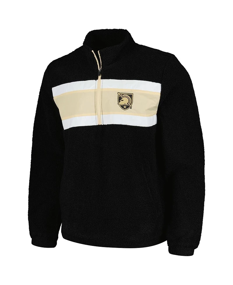 G-iii Sports by Carl Banks Men's Black Army Knights Pinch Runner Half-Zip Hoodie