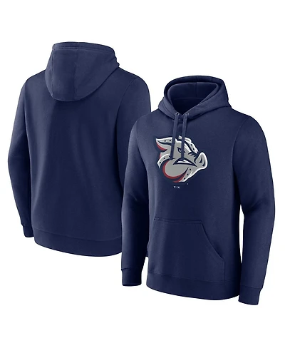 Fanatics Men's Navy Lehigh Valley IronPigs Logo Fleece Pullover Hoodie