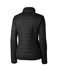 Cutter & Buck Women's Black San Francisco 49ers Throwback Logo Rainier PrimaLoft Eco Full-Zip Puffer Jacket