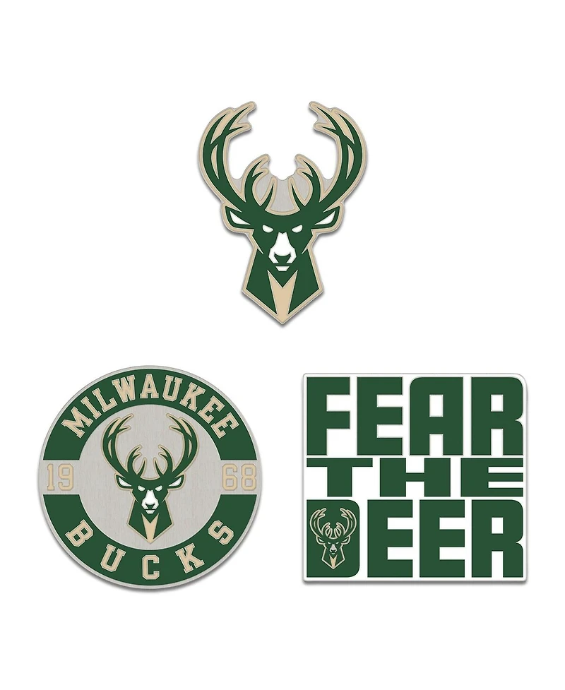 Wincraft Milwaukee Bucks Three-Piece Collector Pin Set