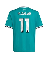 Adidas Big Boys and Girls Mohamed Salah Green Liverpool 2025/26 Third Replica Player Jersey