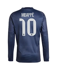 Adidas Men's Kylian Mbappe Blue Real Madrid 2025/26 Away Replica Long Sleeve Player Jersey