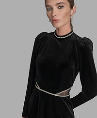 Bcbg Women's A-Line Long Sleeve Dress