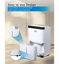 Black+Decker 1000 Sq. Ft. Dehumidifier for Home, Bedroom and Basement, Up To 9 Pints Per Day, Energy Star Certified, 3.3-Pint Bucket, White