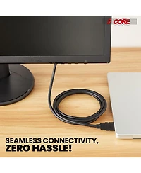 5 Core Hdmi Cable High Speed 6ft long 18Gbps 2.0 4K Computer Cord Hdr Compatible