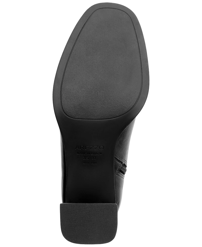 Arezzo Women's Regina Wood Block Heel Booties