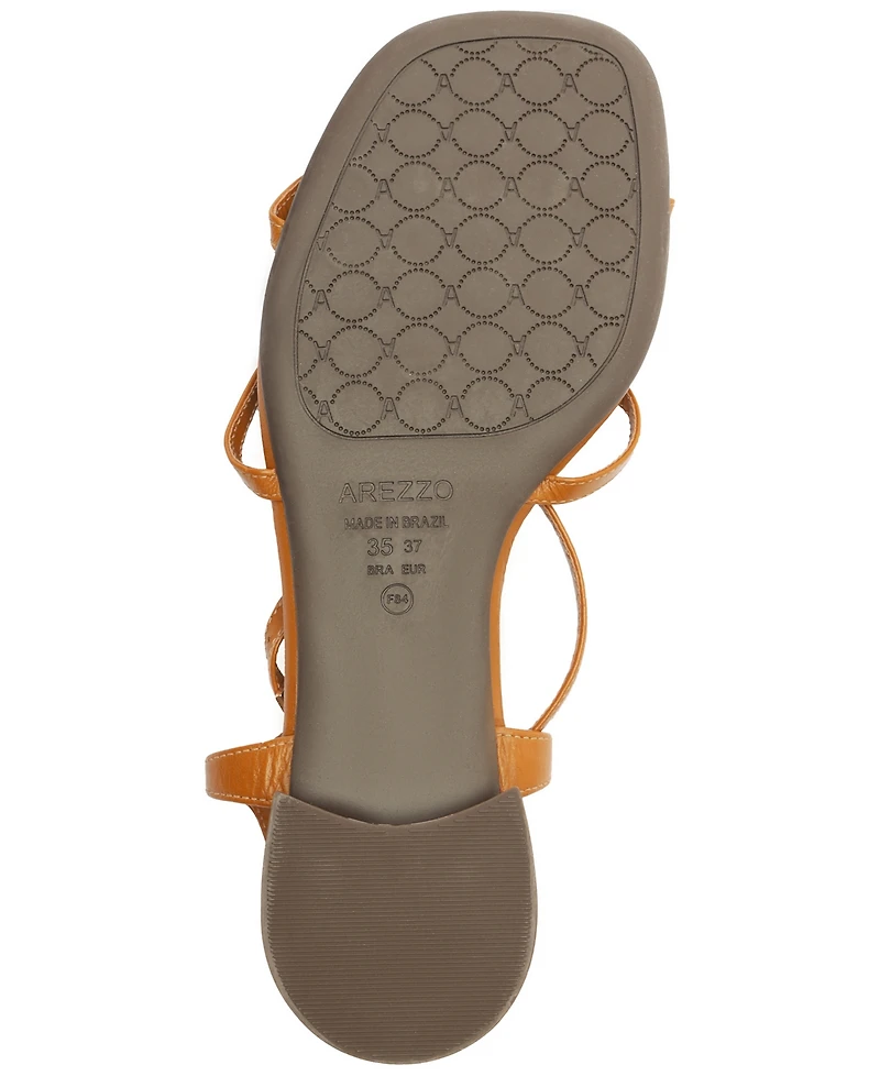Arezzo Women's Gretta Gold Elegance Flat Sandals