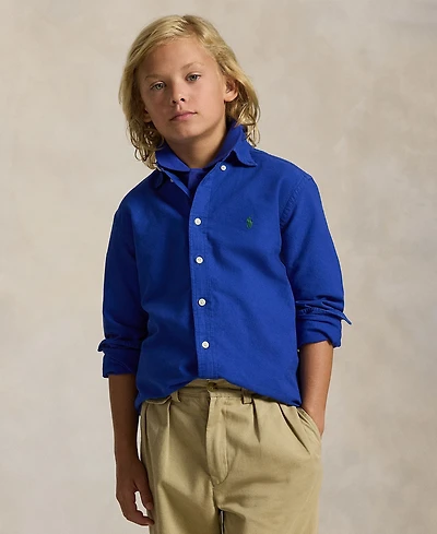 Polo Ralph Lauren Big Boys Garment-Dyed Cotton Oxford Shirt