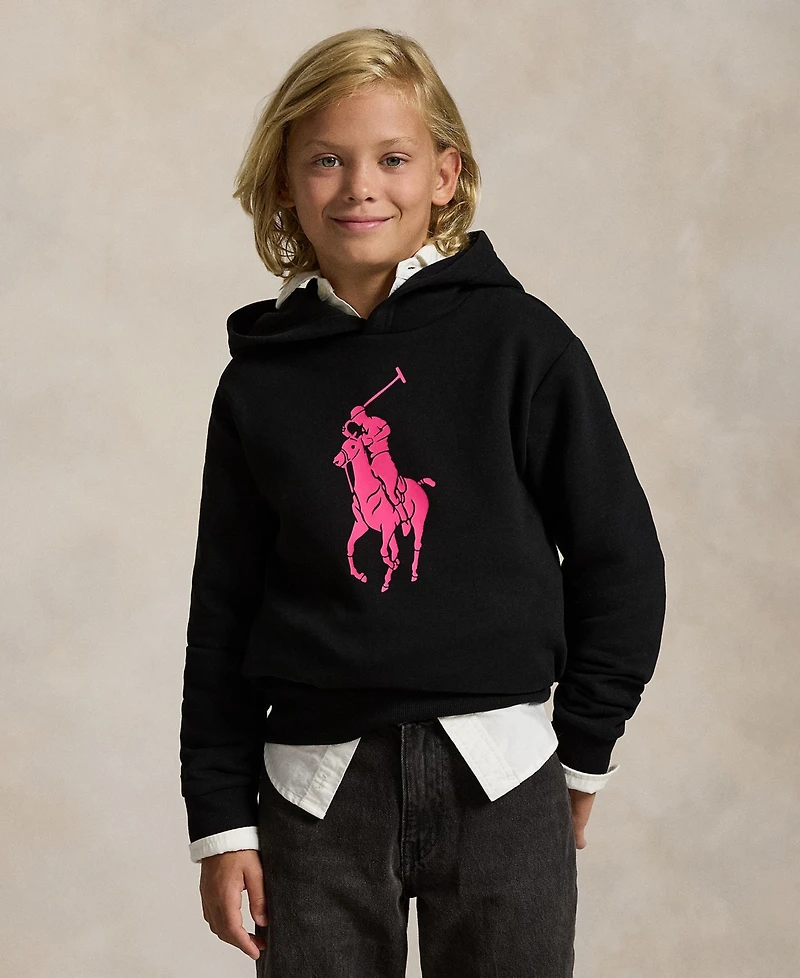 Polo Ralph Lauren Big Boys Pink Pony Fleece Hoodie