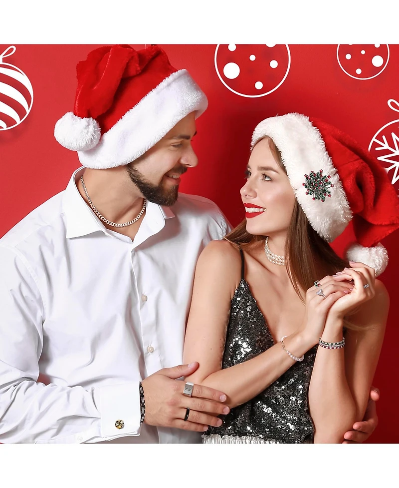 Bling Jewelry Alternating Round Cz 12CT 4 Prong Basket Set Tennis Bracelet Rhodium Plated 7.5 Inch