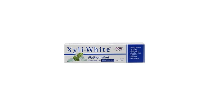 Now Foods Xyliwhite Platinum Mint with Baking Soda Toothpaste, 6.4 Oz