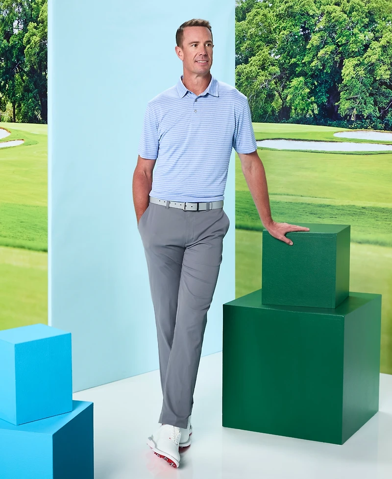 Pga Tour Men's Moisture Wicking Active-Waistband Golf Pants