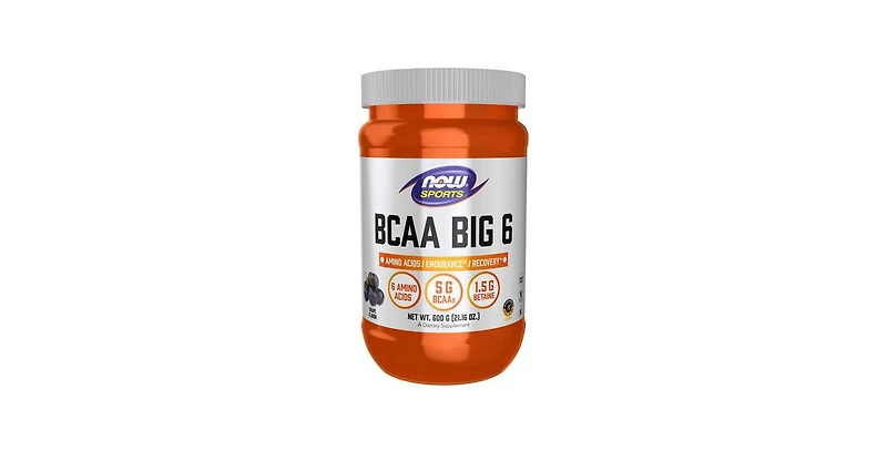 Now Foods Bcaa Big 6, Grape Flavor 600 Grams