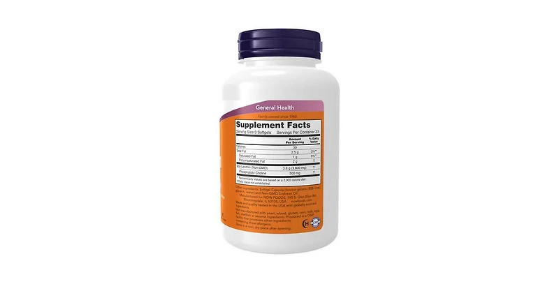 Now Foods Lecithin, 1200 mg, 100 Sgels