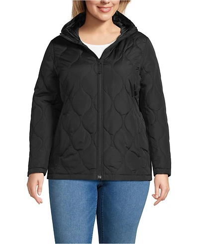 Lands' End Plus FeatherFree Onion Quilted Insulated Jacket