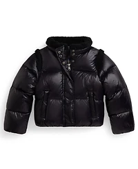 Polo Ralph Lauren Girls 2T-6X Teddy Fleece-Trim Boxy Jacket