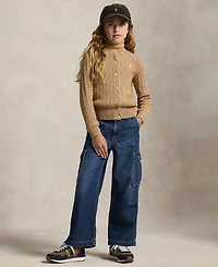 Polo Ralph Lauren Girls 7-16 Wide Leg Cargo Jeans