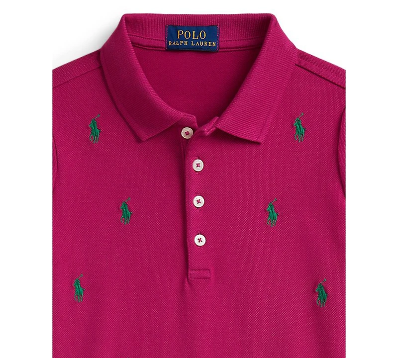 Polo Ralph Lauren Toddler and Little Girls Pony Stretch Mesh Dress