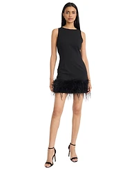 Donna Morgan Women's Feather Bottom Mini Dress