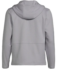 Lands' End Men's Unisex Grid Tech Hooded Zip Front Jacket