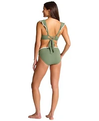 Tommy Bahama Womens Cabana Ruffle Top High Waist Bottom